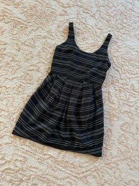 BCBGeneration Black Dress with White Stripes